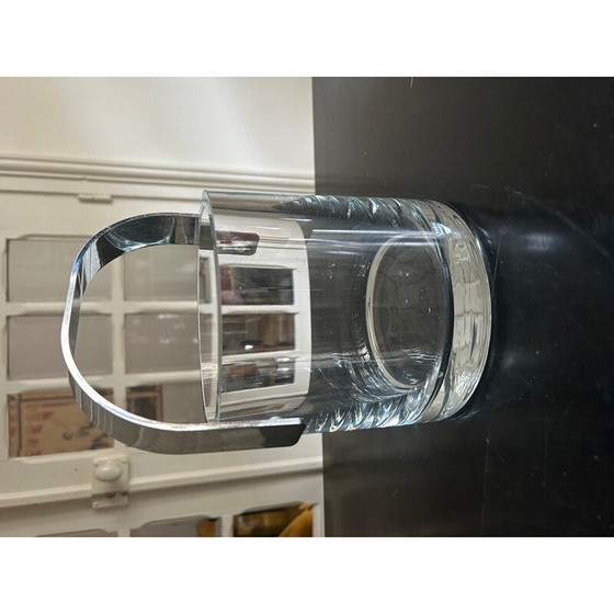 Image 1 of Eiskübel aus Kristall und Stahl von Henning Koppel für Orrefors, Schweden 1970