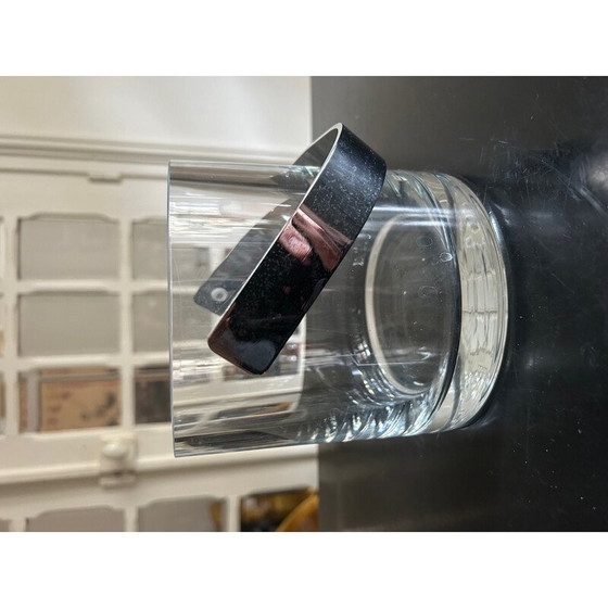 Image 1 of Eiskübel aus Kristall und Stahl von Henning Koppel für Orrefors, Schweden 1970