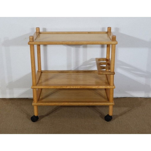 Vintage-Serviertisch mit drei Tabletts auf Rädern, 1960er-1970er Jahre