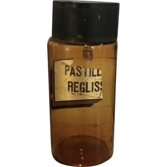 Image 1 of Bernsteinfarbenes Medizin-Glas