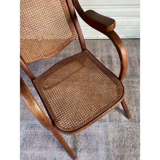 Image 1 of Vintage-Sessel aus Holz und Rattan von Michael Thonet, 1865