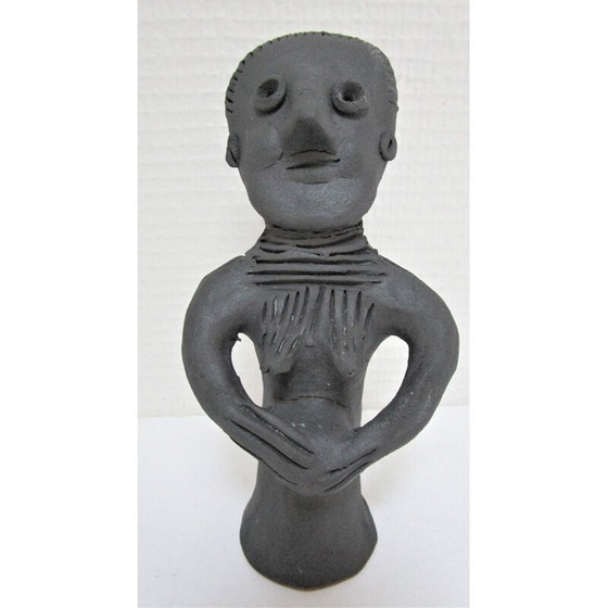 Image 1 of Vintage-Skulptur einer schwangeren Frau aus modelliertem Ton, 1980