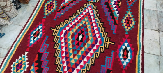 Image 1 of Kelim Berber Handgefertigter Teppich aus Naturwolle