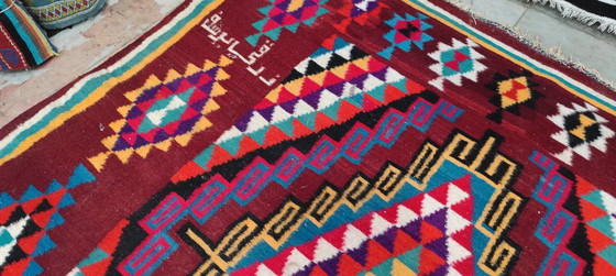 Image 1 of Kelim Berber Handgefertigter Teppich aus Naturwolle