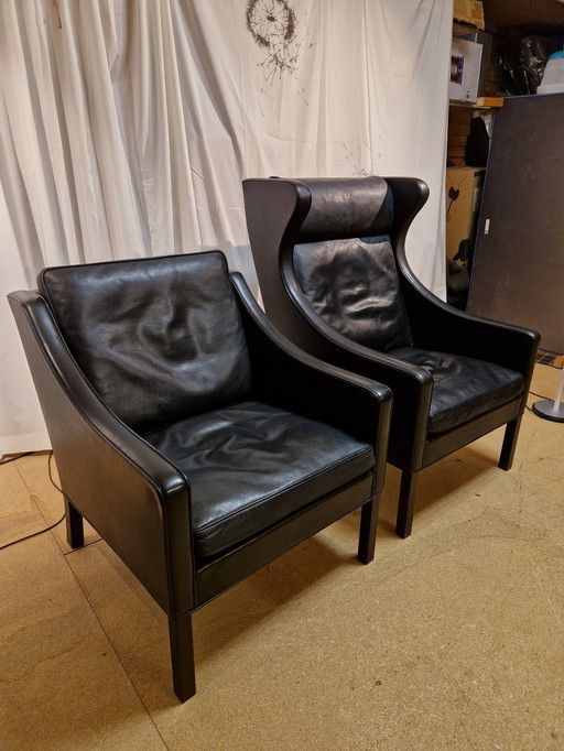 Fredericia Borge Mogensen Ohrensessel und Frauensessel