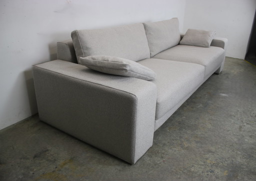 Rolf Benz Ego Couch Viersitzer Stoff Grau Designer Sofa Neubezug