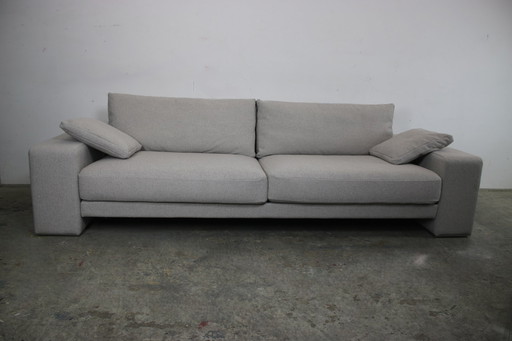 Rolf Benz Ego Couch Viersitzer Stoff Grau Designer Sofa Neubezug