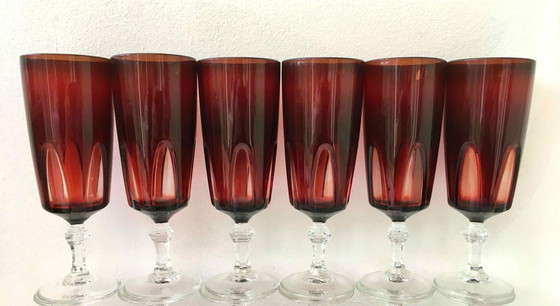 Image 1 of 12 Champagnergläser aus geschliffenem Kristallglas