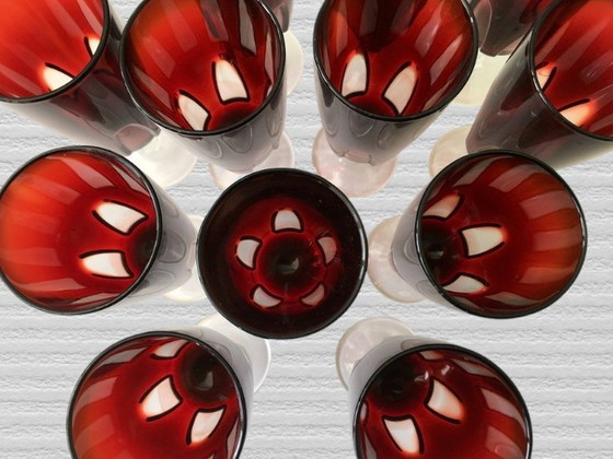 Image 1 of 12 Champagnergläser aus geschliffenem Kristallglas