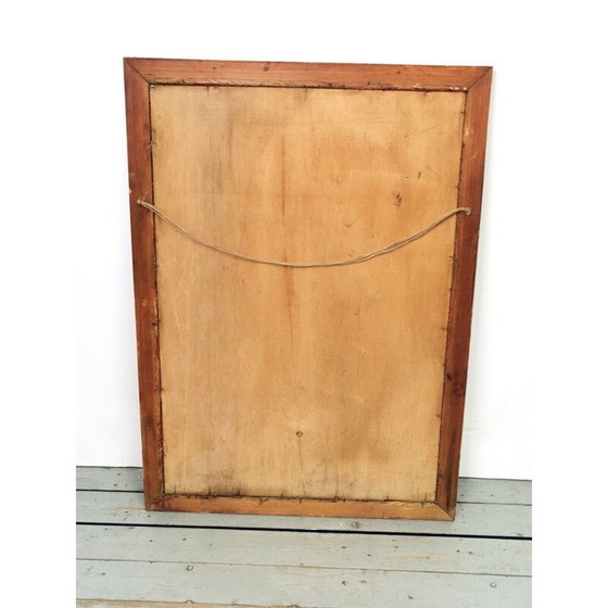 Image 1 of Vintage Wandteppichrahmen "Anbetung der Könige" in Holz von Peter Paul Rubens, Englisch