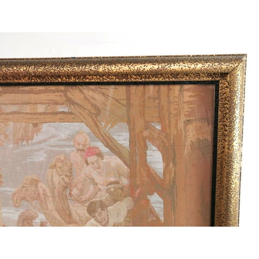 Vintage Wandteppichrahmen "Anbetung der Könige" in Holz von Peter Paul Rubens, Englisch