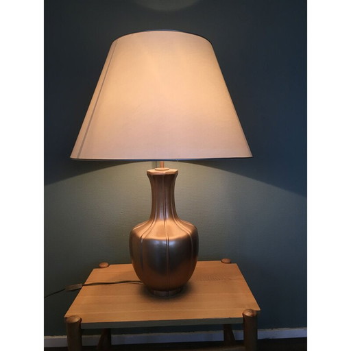 Vintage Tischlampe Metall Hollywood Regency, 1970er Jahre