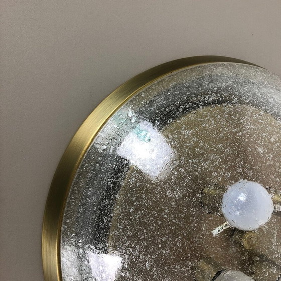 Image 1 of Wandleuchte aus Messing und Glas von Hillebrand Leuchten, Deutschland 1970