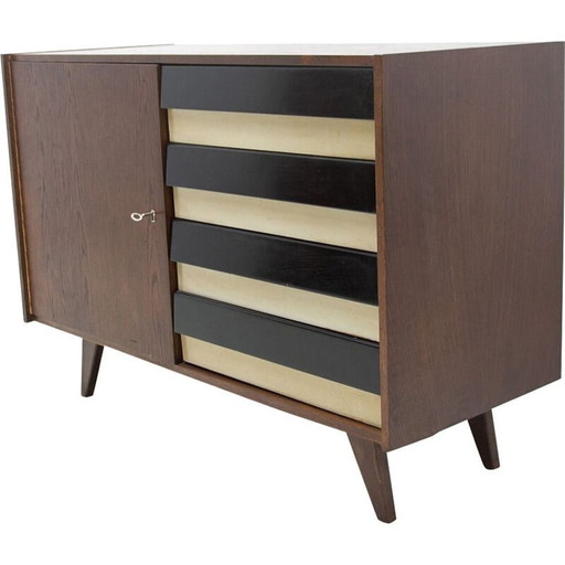 Alte Kommode aus Buchenholz "U-458" von Jiri Jiroutek, Tschechien 1960