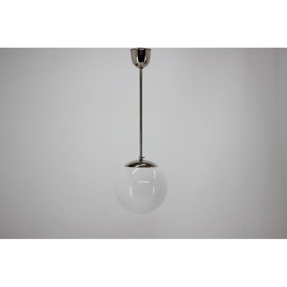 Image 1 of Vintage Chrom Bauhaus Pendelleuchte 1930s