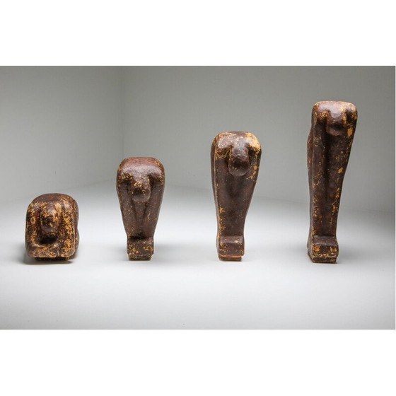 Image 1 of alte figurative Skulpturen in Gips, Niederlande 1970