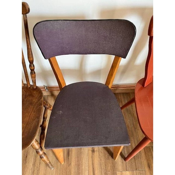 Image 1 of Satz von 4 nicht zusammenpassenden Vintage-Stühlen