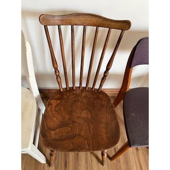 Image 1 of Satz von 4 nicht zusammenpassenden Vintage-Stühlen