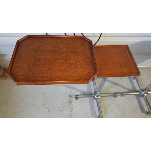 Paar vintage Beistelltische aus Holz