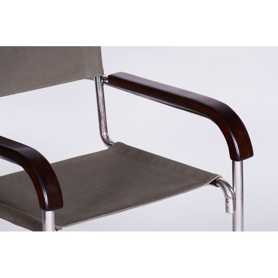 Image 1 of Alter Bauhaus-Sessel aus verchromtem Stahl von Marcel Breuer für Thonet, Tschechoslowakei 1930