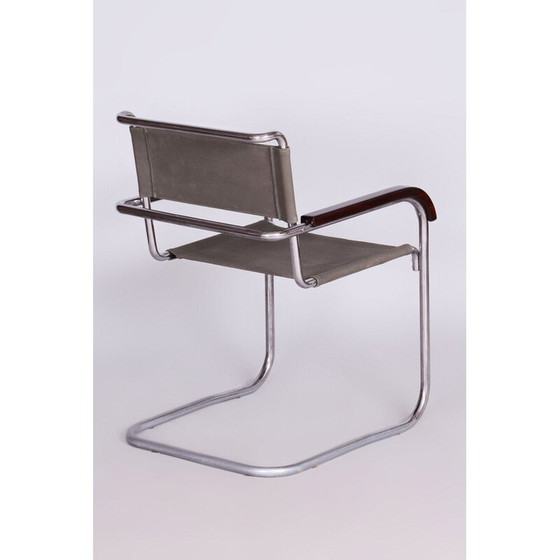 Image 1 of Alter Bauhaus-Sessel aus verchromtem Stahl von Marcel Breuer für Thonet, Tschechoslowakei 1930