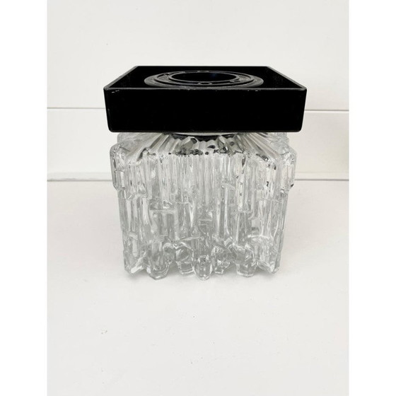 Image 1 of Mid Century Deckenleuchte aus Glas und Bakelit von Helena Tynell