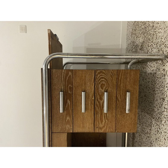 Image 1 of Vintage-Schreibtisch aus gebeizter Eiche und Chrom von Marcel Breuer, 1930