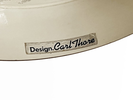 Image 1 of Pendelleuchte "Trava" aus goldenem Aluminium von Carl Thore für Granhaga Metallindustri. Schweden 1970S