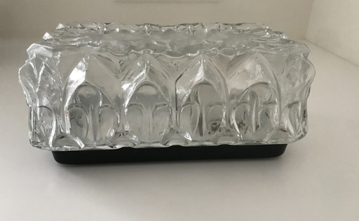 Vintage Ice Glas Deckenleuchte Glas Wandleuchte '60s