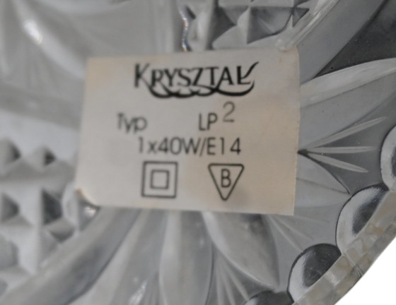 Image 1 of Vintage Bohemian Kristall Pilz Tischlampe