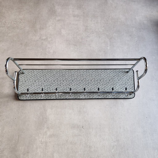 Großer Vintage Garderobenständer 50er Jahre Wandgarderobe Fifties