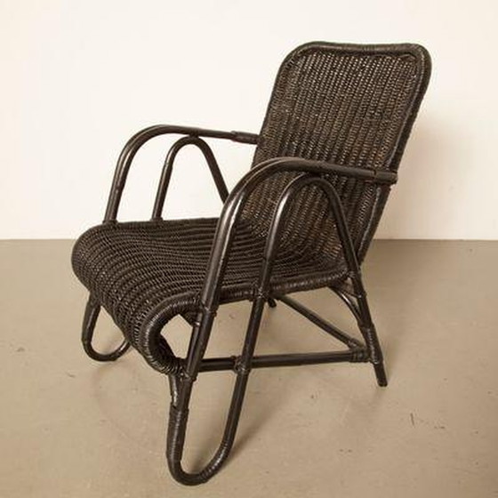 Image 1 of Sessel aus schwarzem Rattan