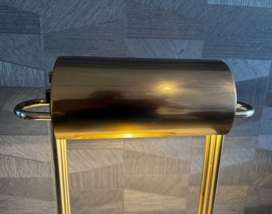 Image 1 of Art Deco Tischlampe aus Messing - Design Weltausstellung 1925 Paris (Marcel Breuer)