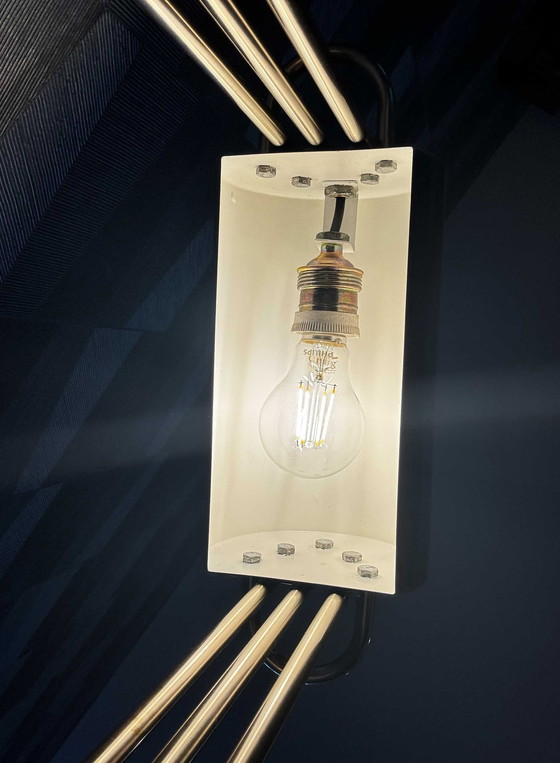 Image 1 of Art Deco Tischlampe aus Messing - Design Weltausstellung 1925 Paris (Marcel Breuer)