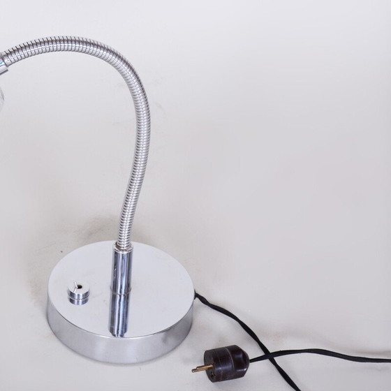 Image 1 of Verchromte Bauhaus-Tischlampe von M. Prokop, 1920er Jahre