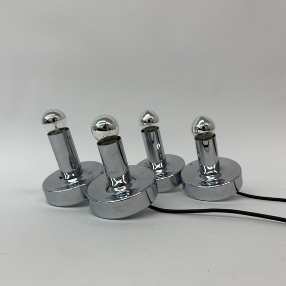 Image 1 of Paar alte Space-Age-Metall-Lampen, 1970er Jahre