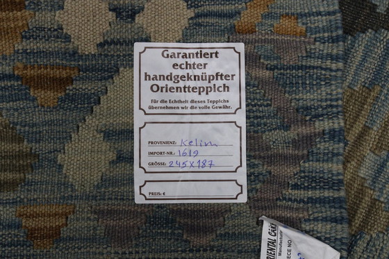 Image 1 of Original Old Style Kelim Afghan 245 X 187 Cm Top Zustand