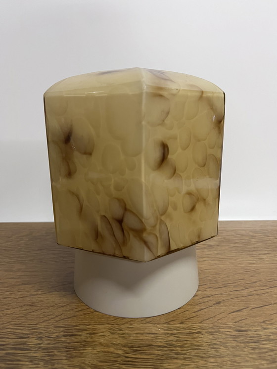 Image 1 of Vintage marmorierte schlanke Deckenleuchte Art Deco Dreißiger Jahre