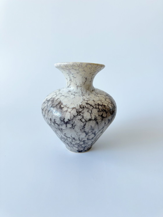 Image 1 of Walter Gerhard Keramik 542/17, Vase Aus Keramik Mit Laufglasur, Asymmetrische Öffnung, Mid Century, West Germany 