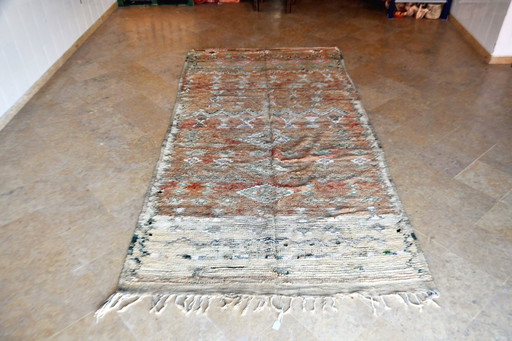 Marokkanischer Boujaad Vintage-Teppich 310 x 154 cm