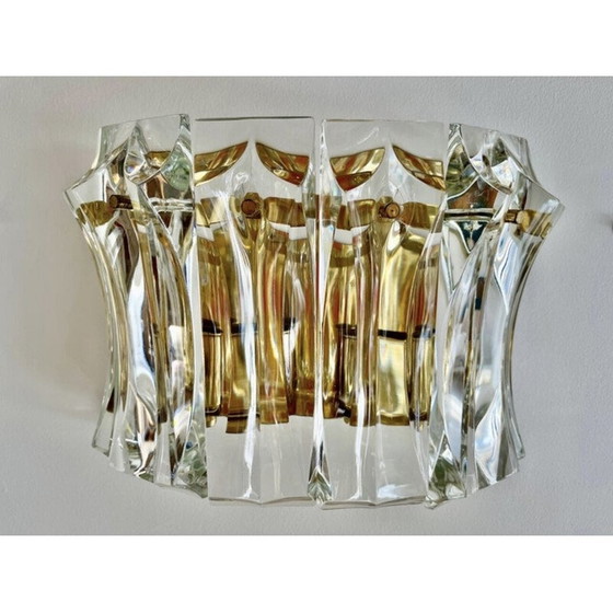 Image 1 of Klassische Wandlampe aus Muranoglas und Kristall für Venini, Italien 1970