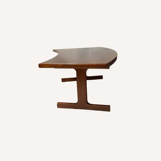 Image 1 of Nierenförmiger Couchtisch mit Teakholzfurnier