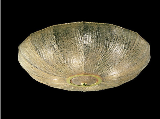 Image 1 of Deckenleuchte, Mid Century Modern, Art Deco, Muranoglas, Flush Mount, Barovier I Tosso, Royal, Vintage Beleuchtung, Selten