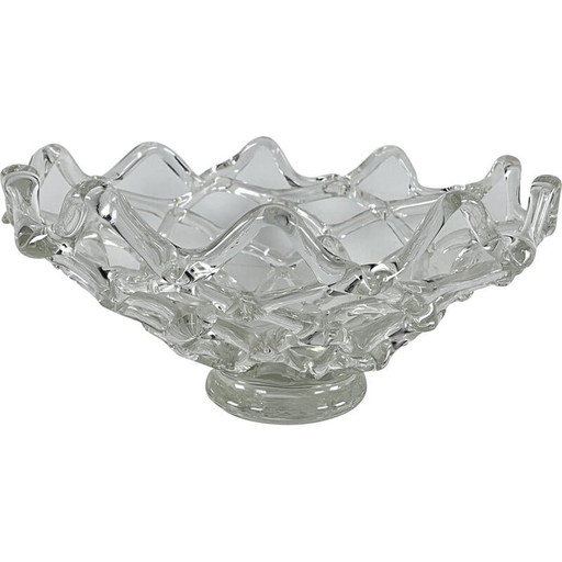 Vintage Art Deco Murano Intreccio Glas Tafelaufsatz von Barovier e Toso, Italien 1940er Jahre