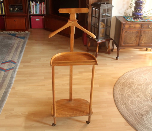 1930S Valet Stand Stummer Diener Kleiderständer Auf Rollen 