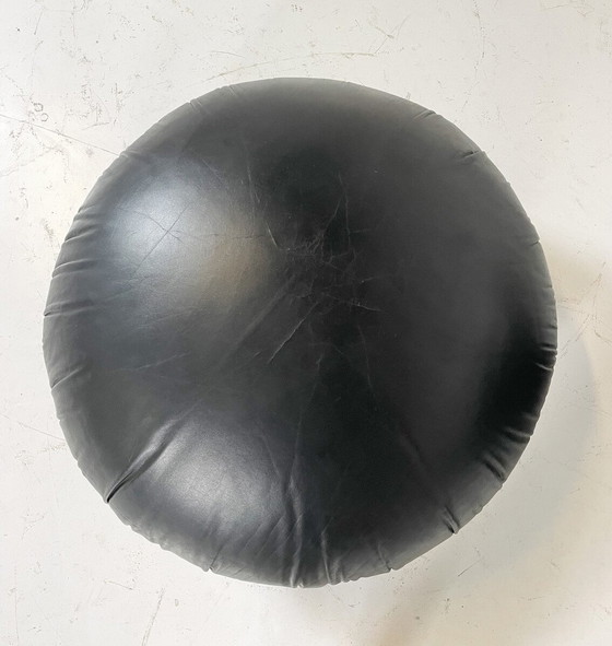 Image 1 of Mid-Century Modern Rodica Lounge Chair und Ottoman von Mario Brunu für Comfort Italien, 1970er - Original Leder