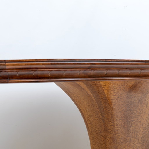 Mid Century Modern Italienischer Ulmenwurzel Ovaler Esstisch, 1950S