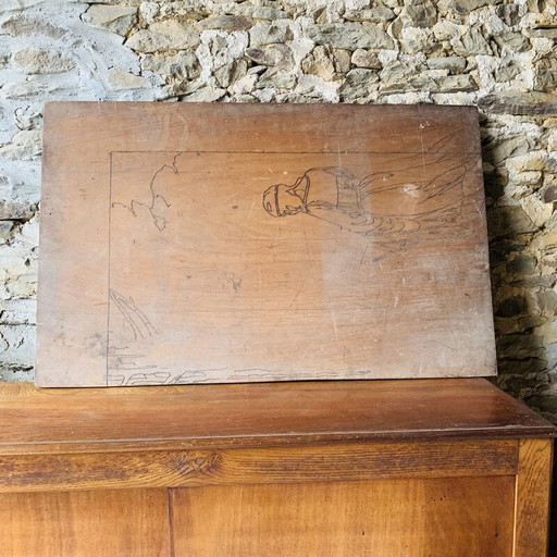 Vintage-Gemälde mit 3 Tigern