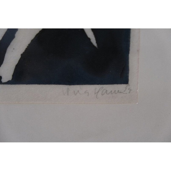 Image 1 of Postmoderner Holzschnitt von Sven Wiig Larsen, Dänemark 1954