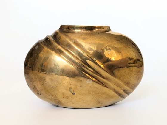 Image 1 of 1960S Messing Vase | Mitte des Jahrhunderts | Art Deco Stil